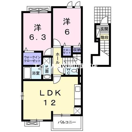 メロ－ライフＢの物件間取画像